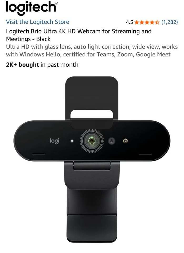 Logitech Brio 4K Ultra HD Webcam