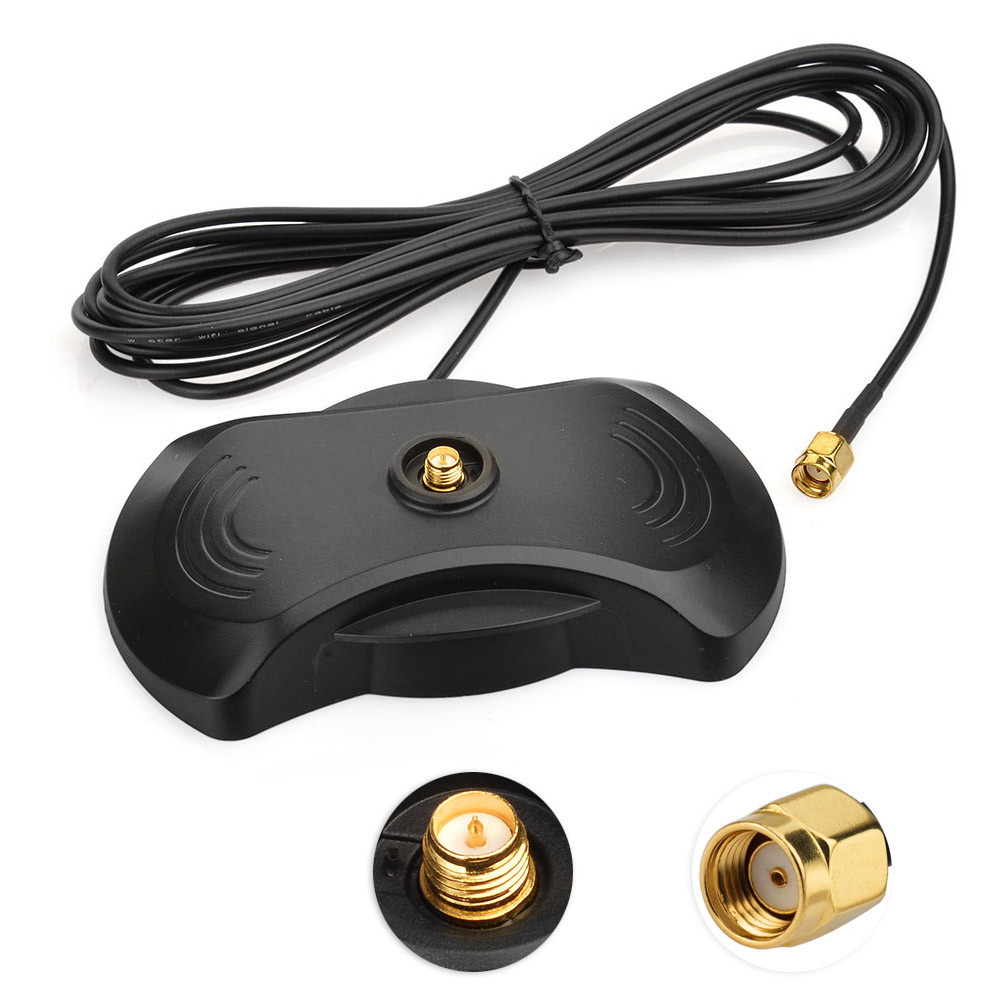 2.4GHz WiFi /GSM/3G/4G LTE Strong Magnetic Antenna Base with RP SMA 3m Cable