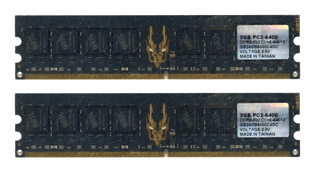 MEMORY AWESOME 4GB 2x2GB DDR2 PC2-6400 800MHz GB24GB6400C4DC Non-ECC