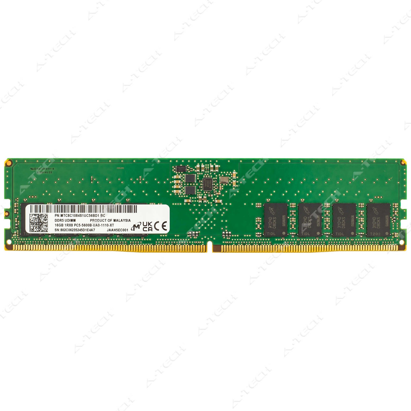 Micron 16GB DDR5-5600 PC5-44800 1Rx8 DIMM Desktop Memory RAM MTC8C1084S1UC56BD1