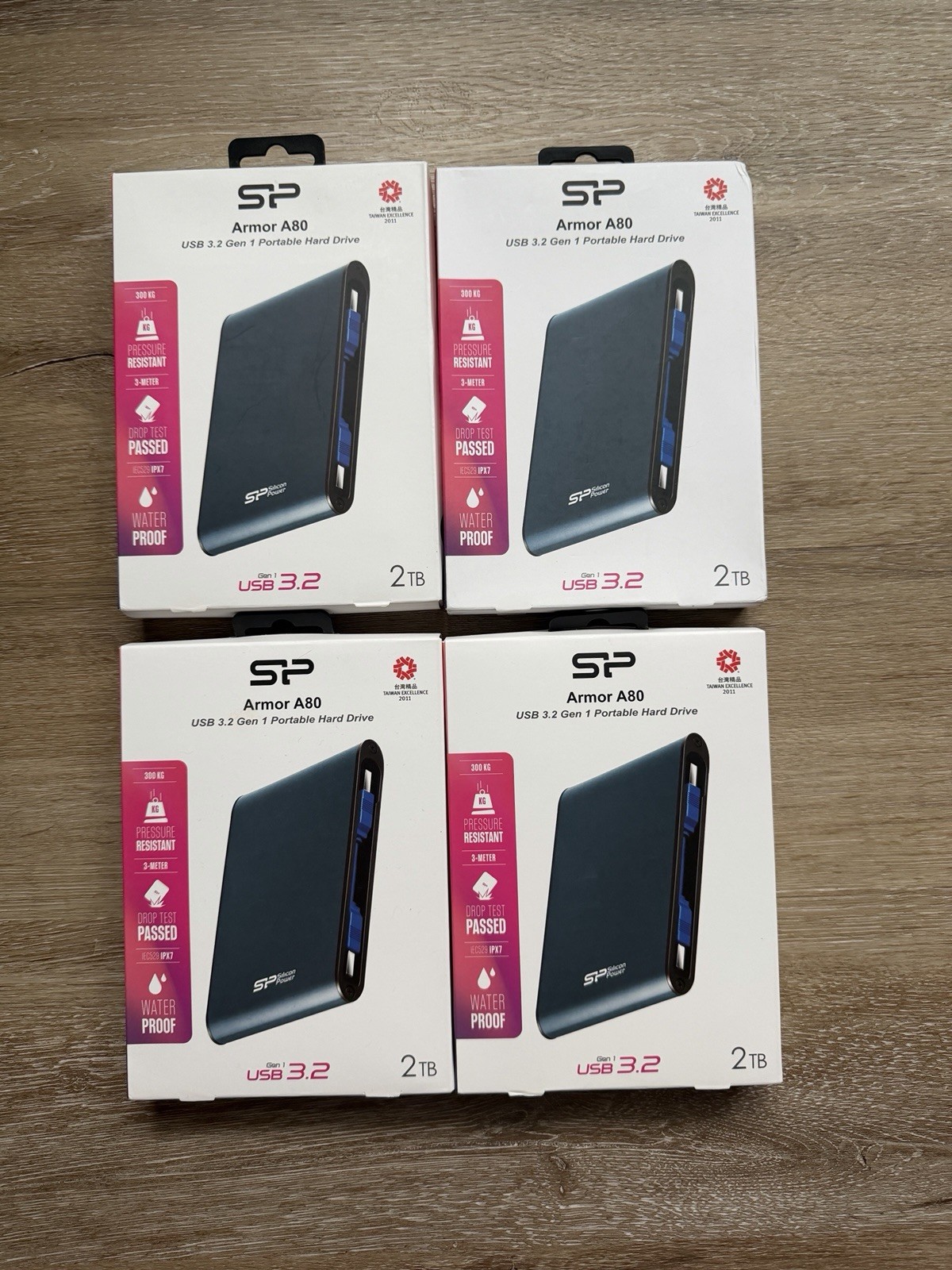 Silicon Power Armor A80 2TB Portable Hard Drive Lot Of 4