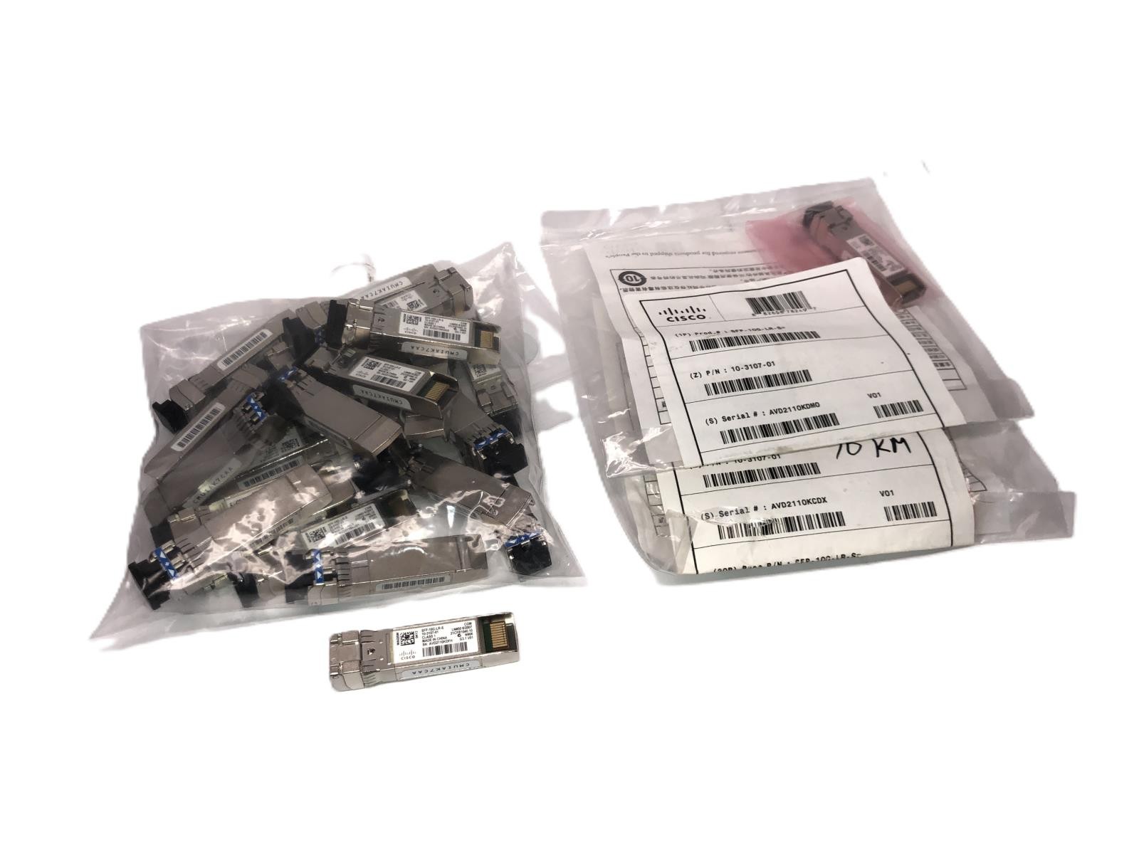 (Lot of 26) Genuine Cisco SFP-10G-LR-S Transceiver / 10-3107-01  -  VGC