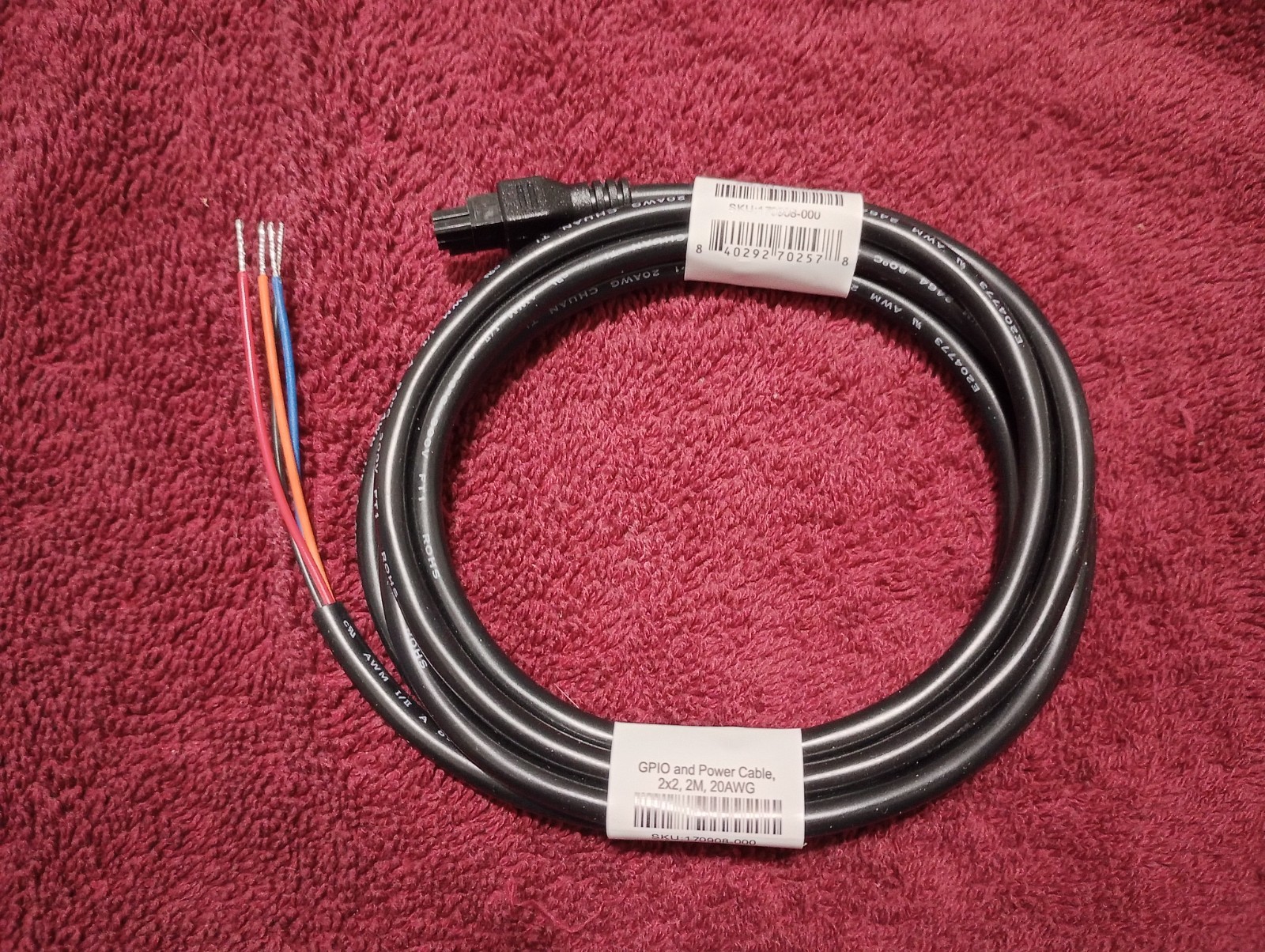 Cradlepoint S700 Series semi ruggedized router GP10 power cable #170909-000