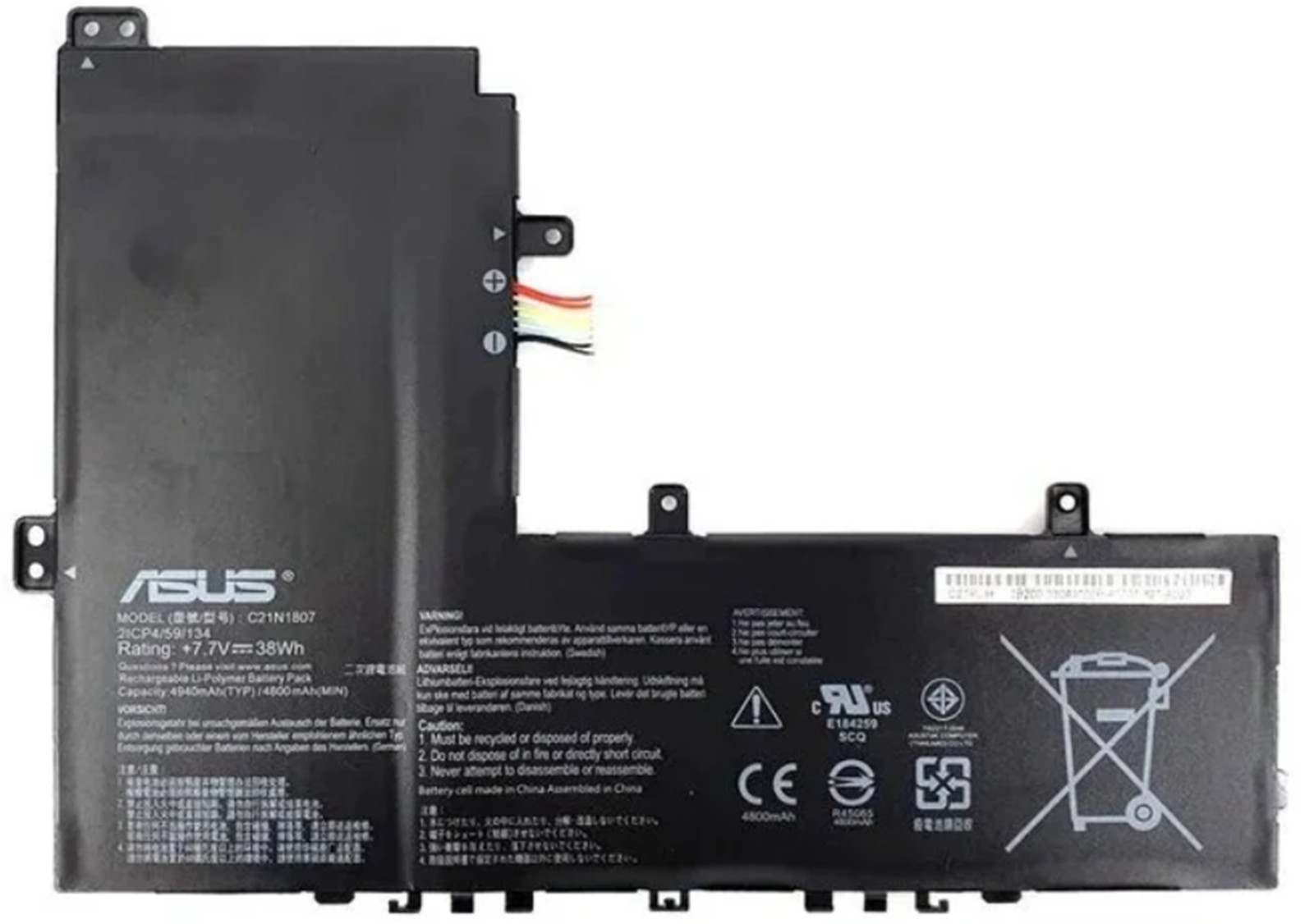 Asus Genuine C21N1807 7.7V 38Wh Battery for ChromeBook C233 VivoBook E203 Series