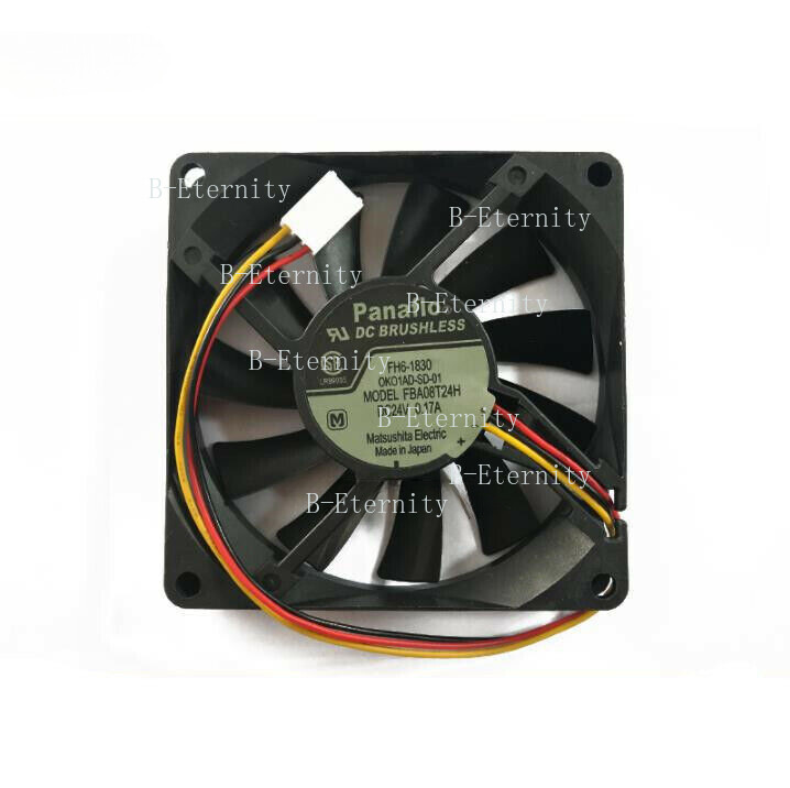 For Panaflo FBA08T24H fan DC 24V 0.17A 80*80*15mm 3pin Fanuc system coooling fan