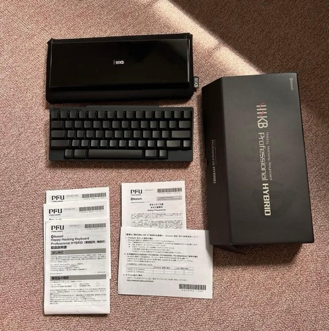 PFU HHKB Professional HYBRID Type-S English Layout Black Keyboard Tested Used