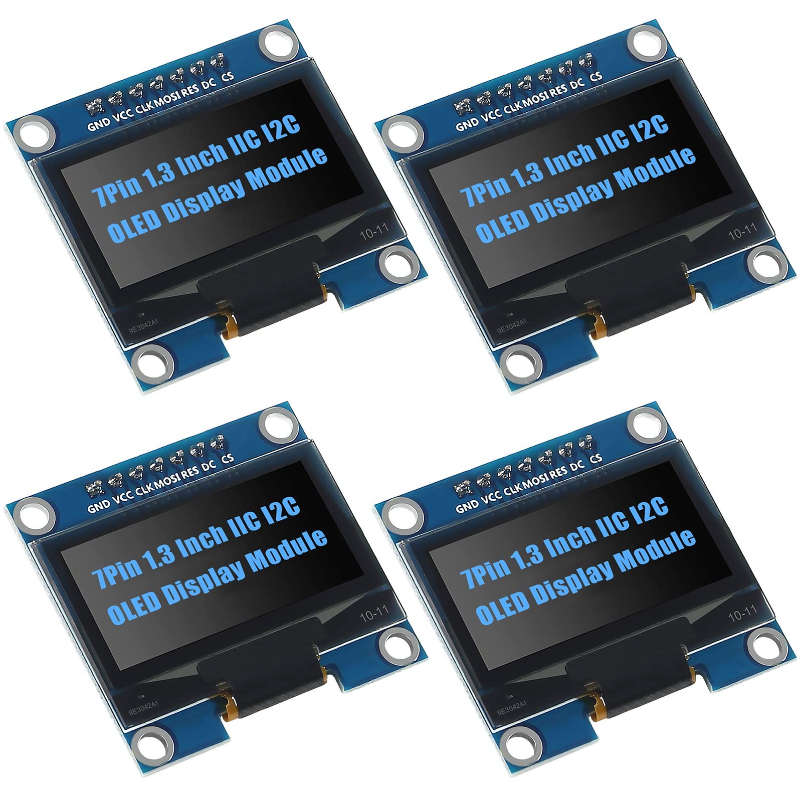 4 PCS 1.3 Inch OLED Display Module I2C SPI 128x64 SSH1106 SSD1306 Blue