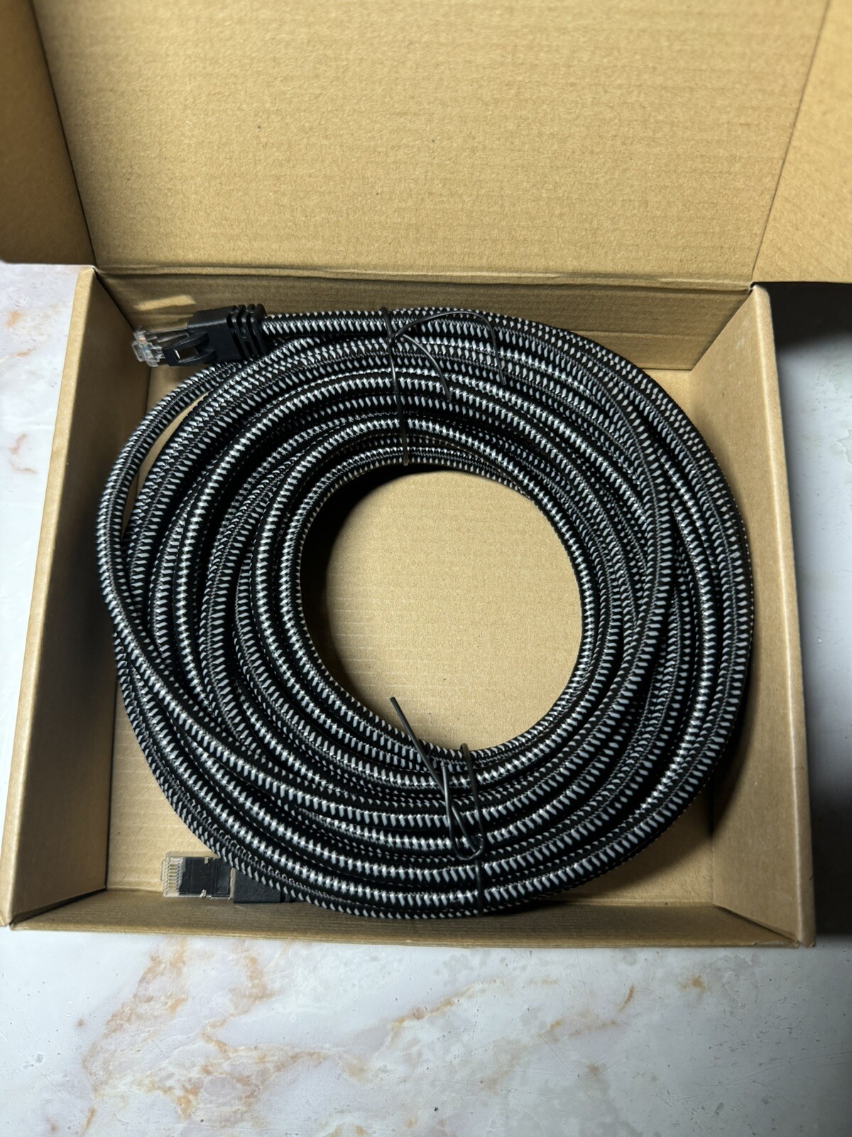 50 Feet Amazon Basics Braided RJ45 Cat-7 Gigabit Ethernet Patch Internet Cable