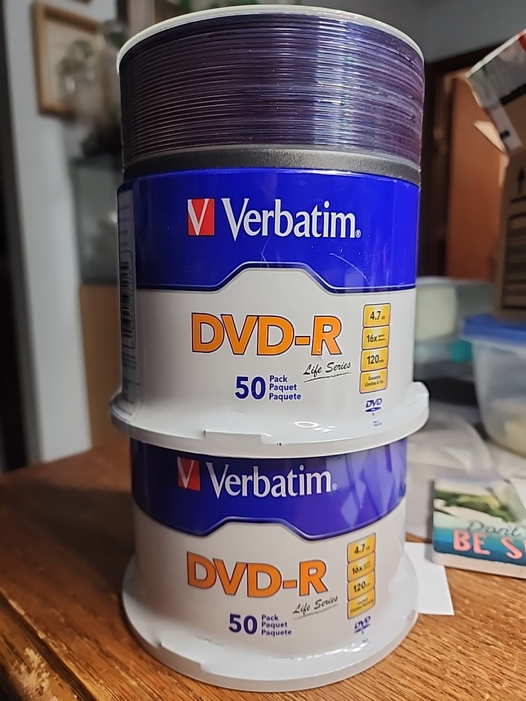 Verbatim DVD-R Blank Discs Life Series 16x 4.7GB 120min 100 + 28 Memorex New