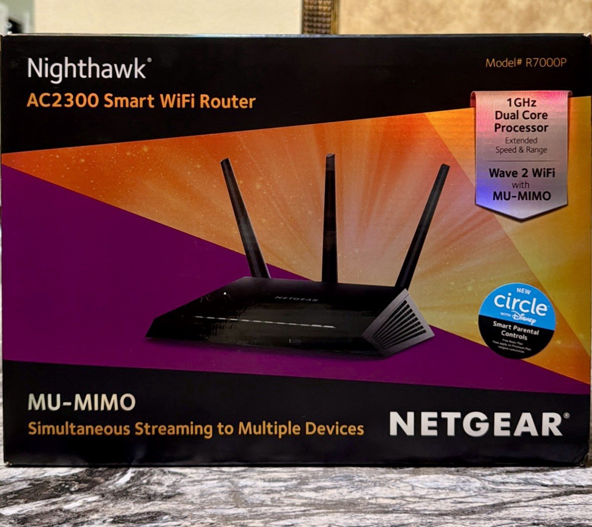 NETGEAR Nighthawk AC2300 Dual Band Smart WiFi Router R7000P -  FACTORY SEALED