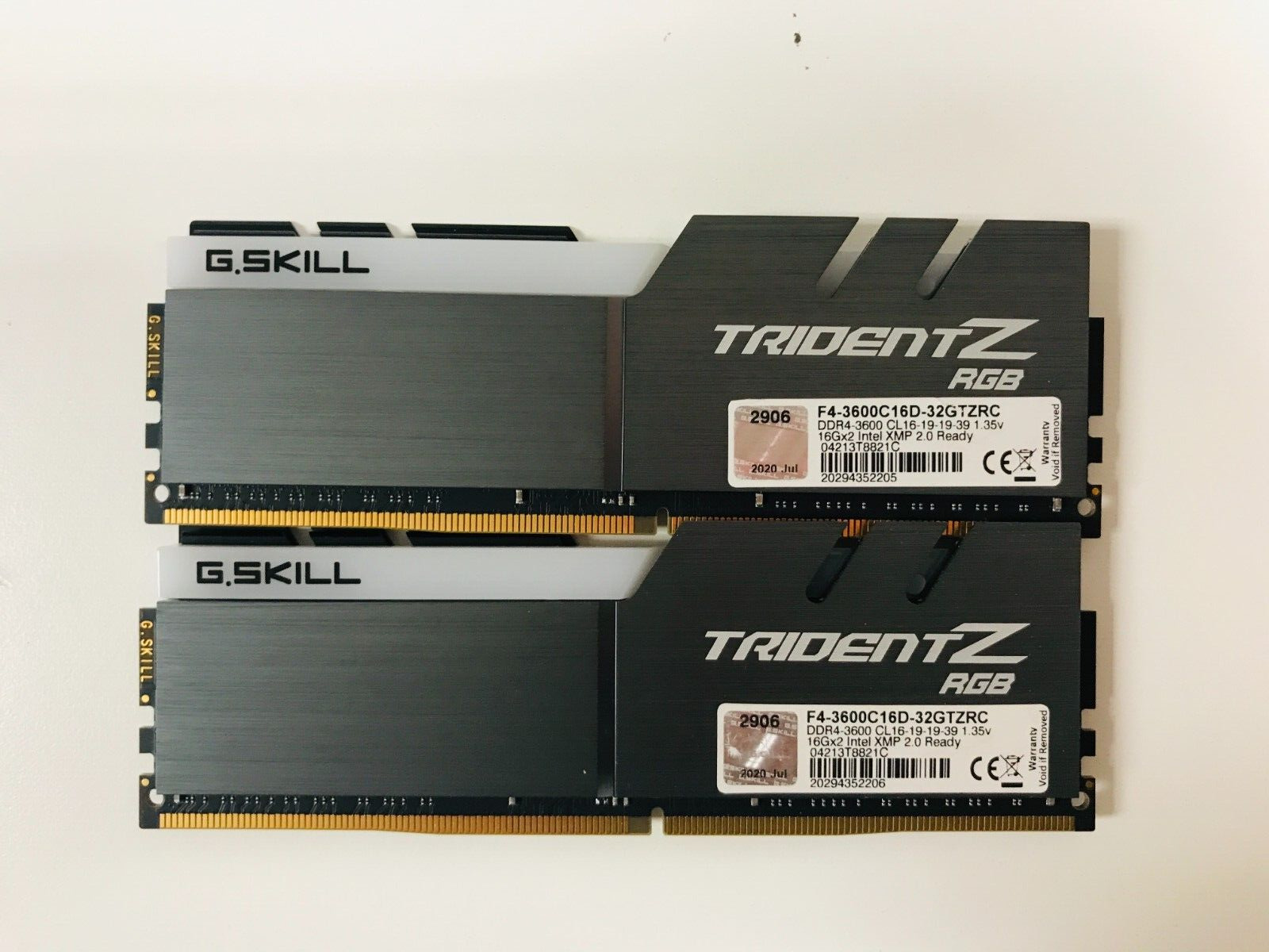 G.SKILL TridentZ RGB 32GB (16GBx2)  DDR4 3600MHz RAM (F4-3600C16D-32GTZRC)