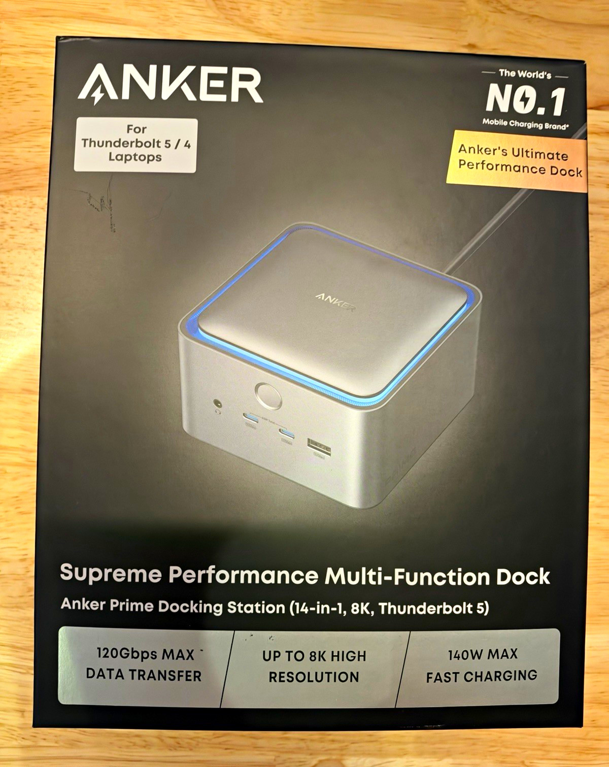 Anker Prime TB5 Docking Station, 14-in-1 Thunderbolt 5 Dock for Laptops 120Gbps
