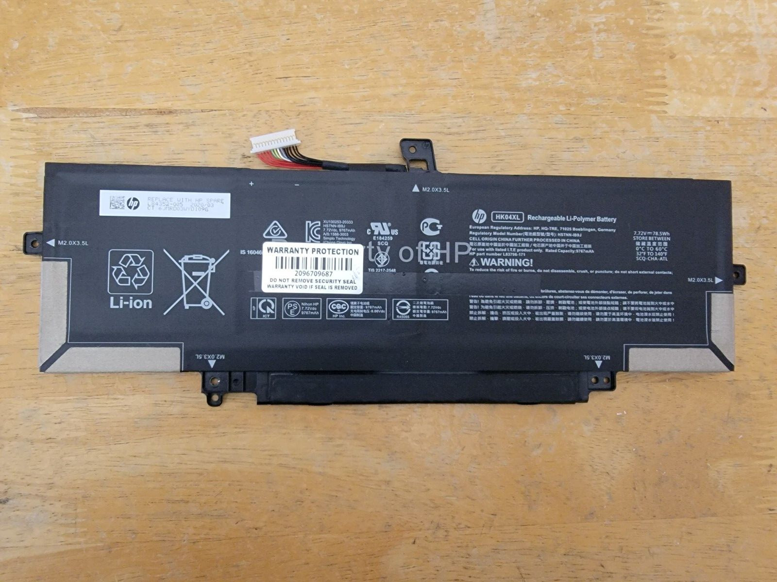 Genuine 7.72V 78Wh HK04XL L84352-005 battery for HP EliteBook x360 1040 G7 G8