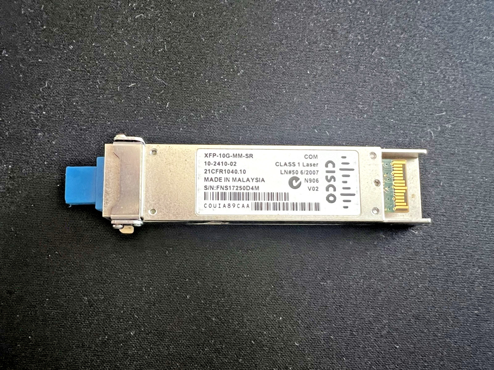 Cisco XFP-10G-MM-SR 10-2410-02 10GBASE-SR 850nm XFP Open Box