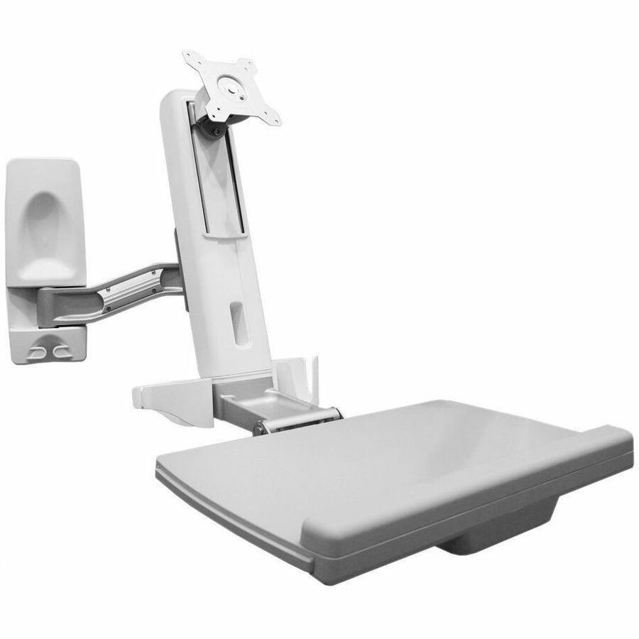 Amer Networks AMR1WS Sit/Stand Wall Mounted Computer Workstation for 24" Screen