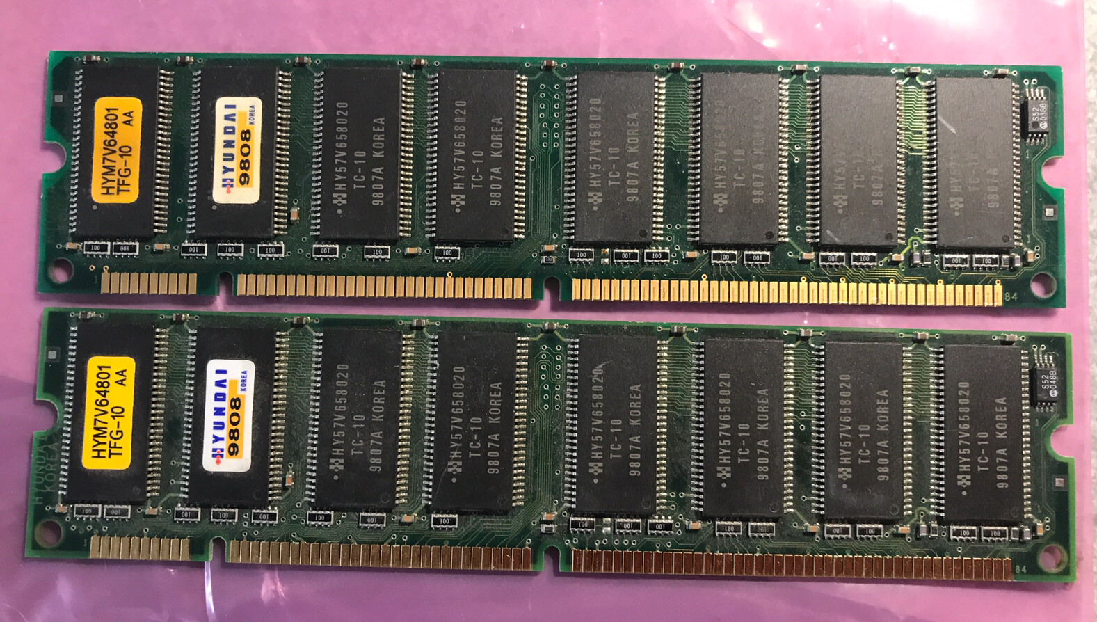 Lot Of 2 HYM7V64801 TFG-10 64MB memory