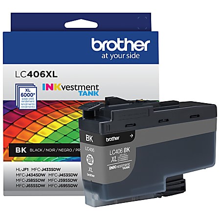 BROTHER LC406XLBKS HIGH YIELD INK CARTRIDGE, BLACK