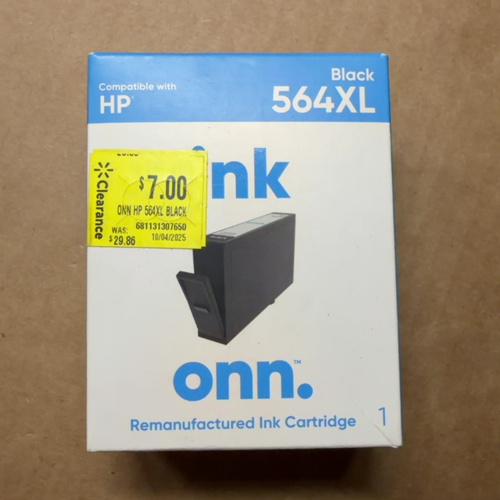 onn Re-manufactured Black Ink Cartridge for HP 564XL Printer Ink Cartridge
