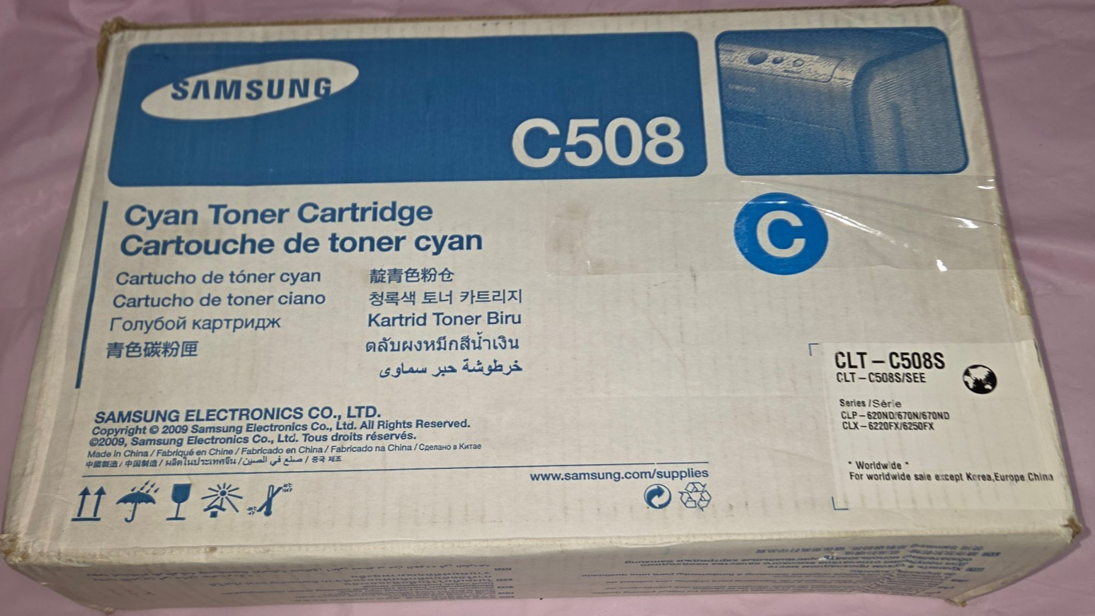 Genuine Samsung CLT-C508S Cyan Toner Cartridge CLP-620ND 670N/ND CLX-6220FX BNIB