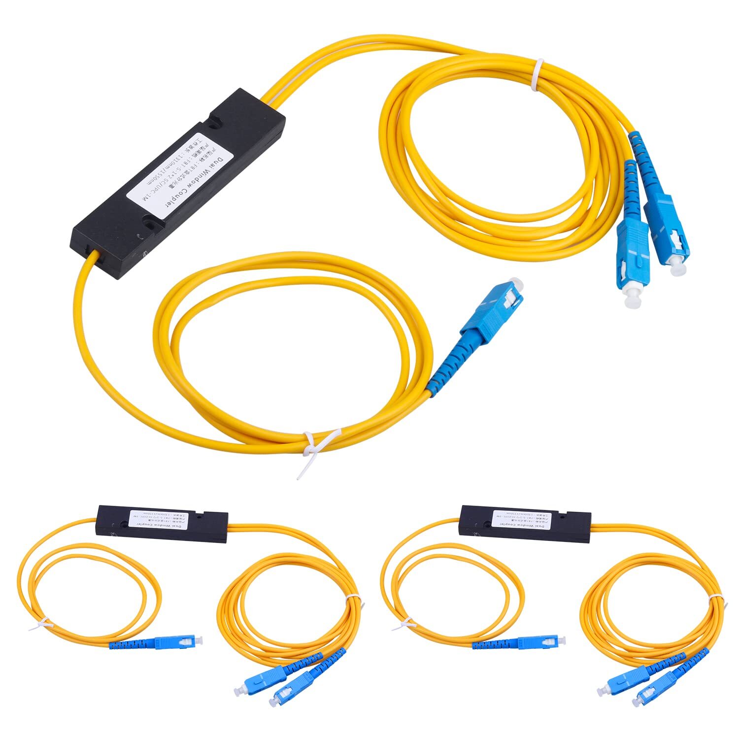 SC/UPC Fiber Optical Splitter 1x2(1 in 2 Out) Singlemode Fiber Pigtail for Ne...