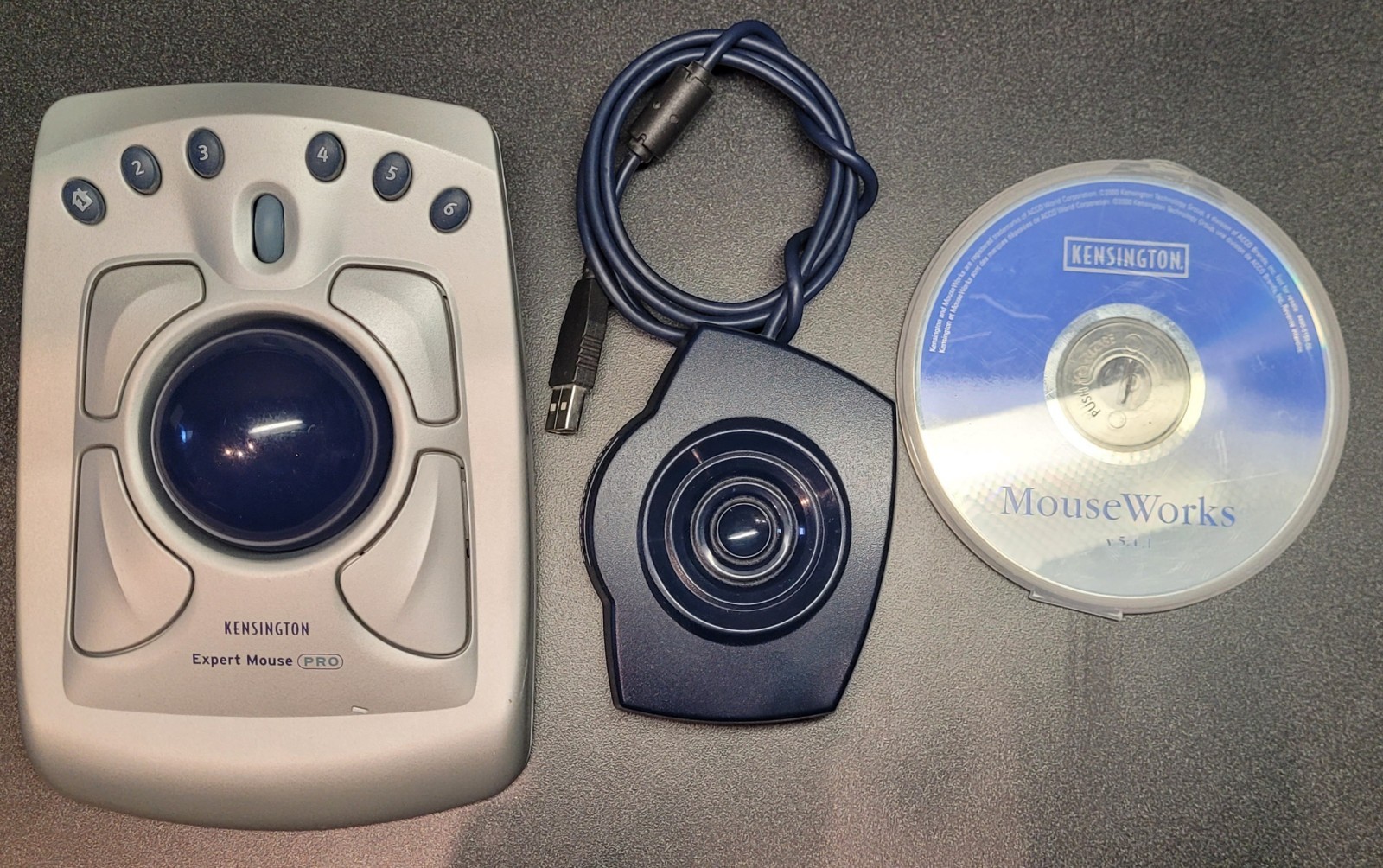 Kensington Expert Mouse Pro Wireless Model #64245 Trackball Mouse TESTED & WORKS