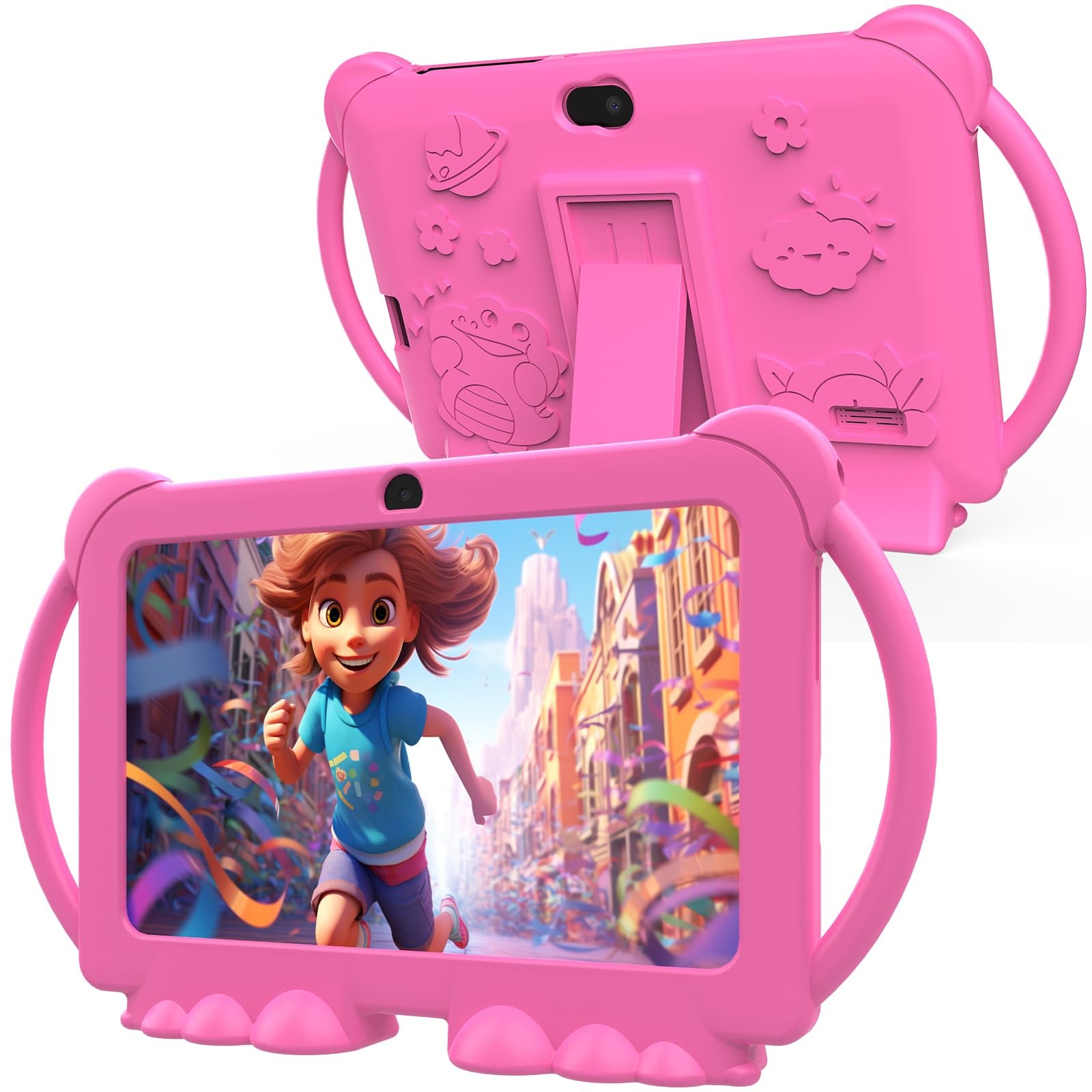 Kids Tablet 7 inch Android 12.0 for Toddler, 4GB RAM 32GB ROM Bluetooth IPS S...