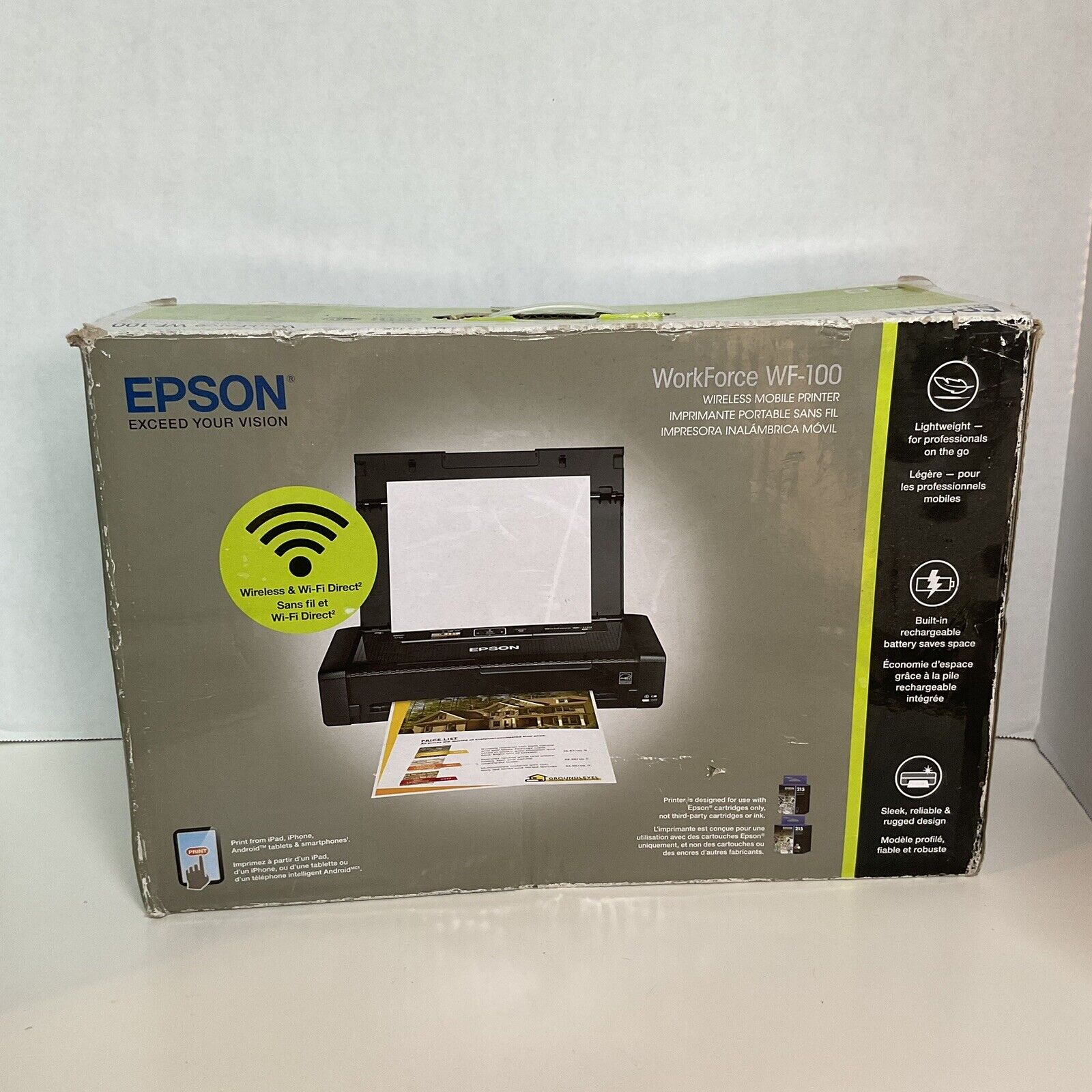 Epson Workforce WF-100 Wireless Mobile Printer - Doesn’t Include Power Cord