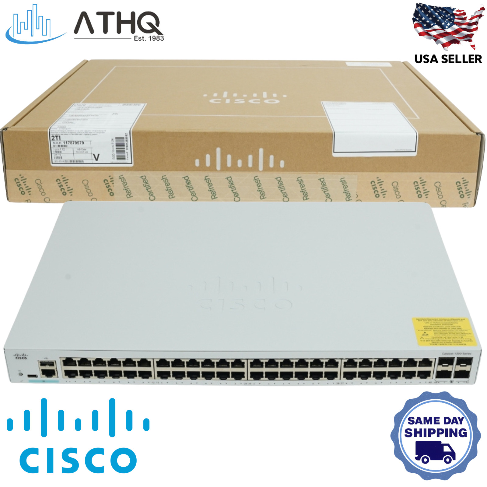Cisco Catalyst C1300-48T-4G 48-Port Gigabit Managed Network Switch 4 SFP Refresh