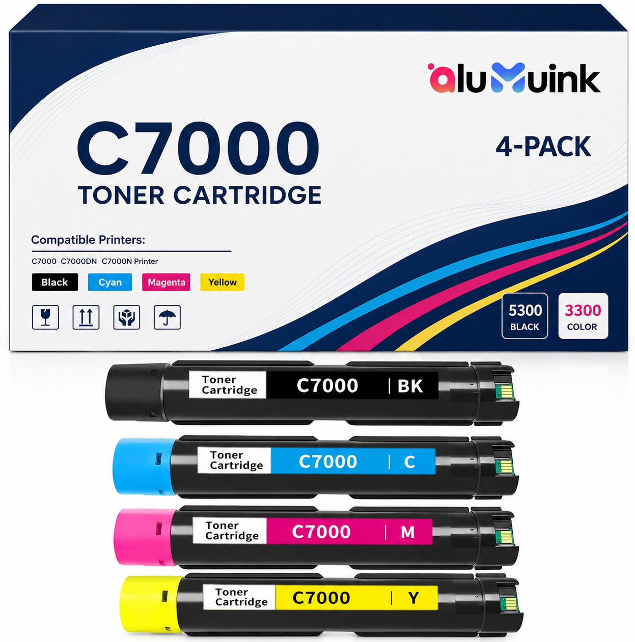 C7000 106R03757 High Yield Replacement for Xerox C7000 C7000DN C7000N C/M/Y/B