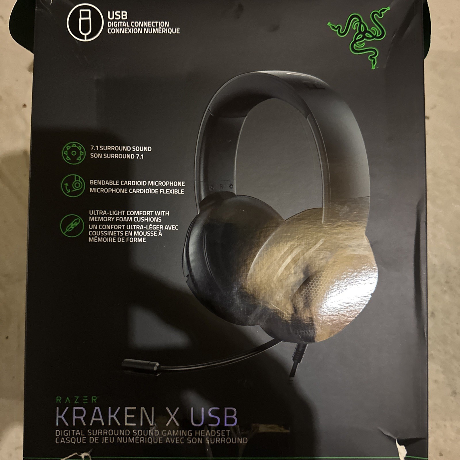 Razer Kraken X Black Wired Gaming Headsets