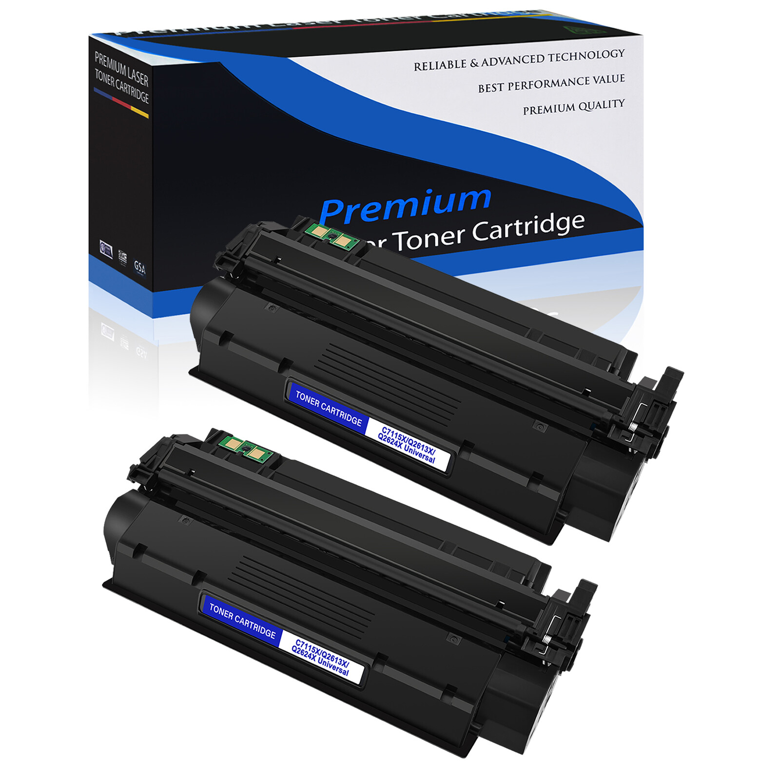 2PK High Yield Q2613X 13X Toner Cartridge for HP LaserJet 1300 1300n 1300xi INK