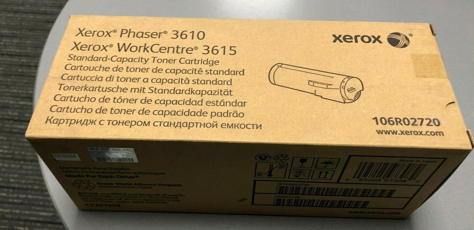Genuine Xerox 106R02720 3610 , 3615 Standard Capacity black toner cartridge 