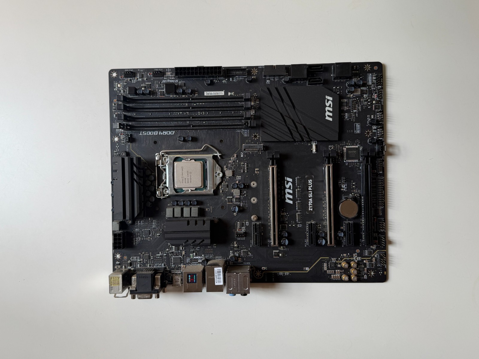 MSI Z170A SLI Plus LGA1151 Motherboard + G4400 CPU + Cooler + IO Shield Tested
