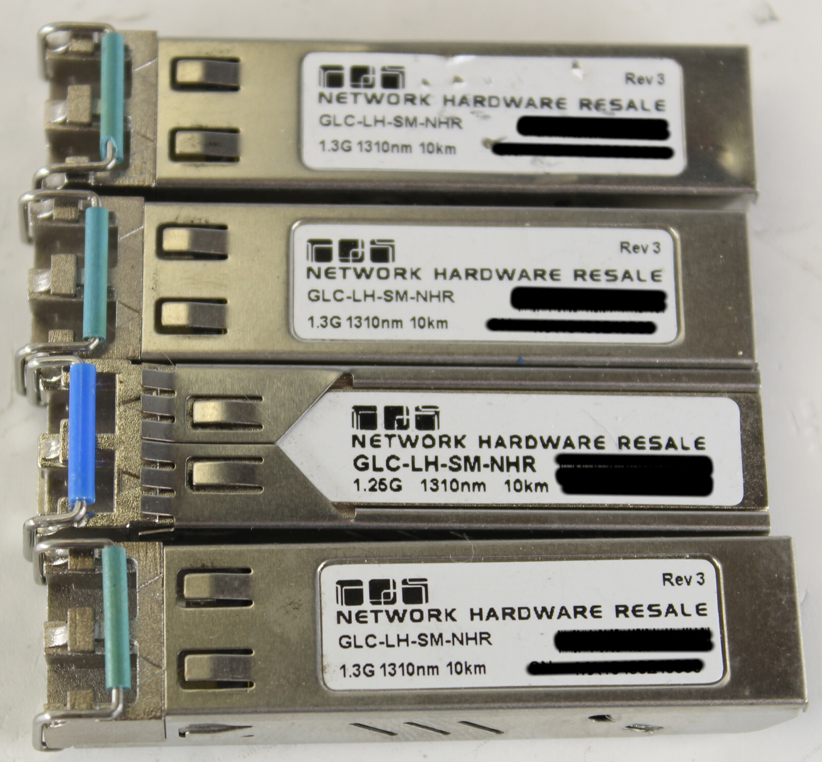 Lot of 4 NetworkHardwareResale GLC-LH-SM-NHR 1.3G 1310nm SFP Transceiver Module