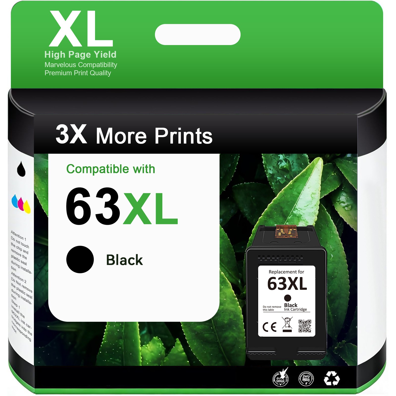 63 XL Ink Cartridge for HP 63XL ENVY 4512 4516 4520 OfficeJet 3830 4650 4652 Ink