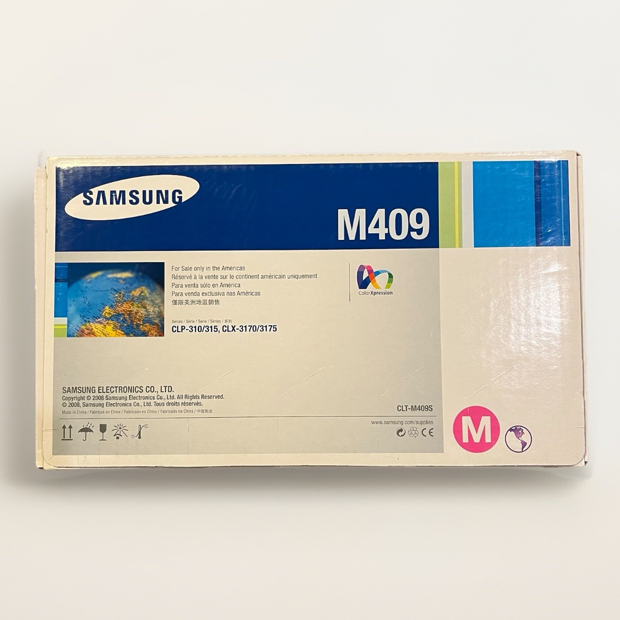 Genuine Samsung CLT-M409S Magenta Toner for CLP-310/315, CLX-3170/3175