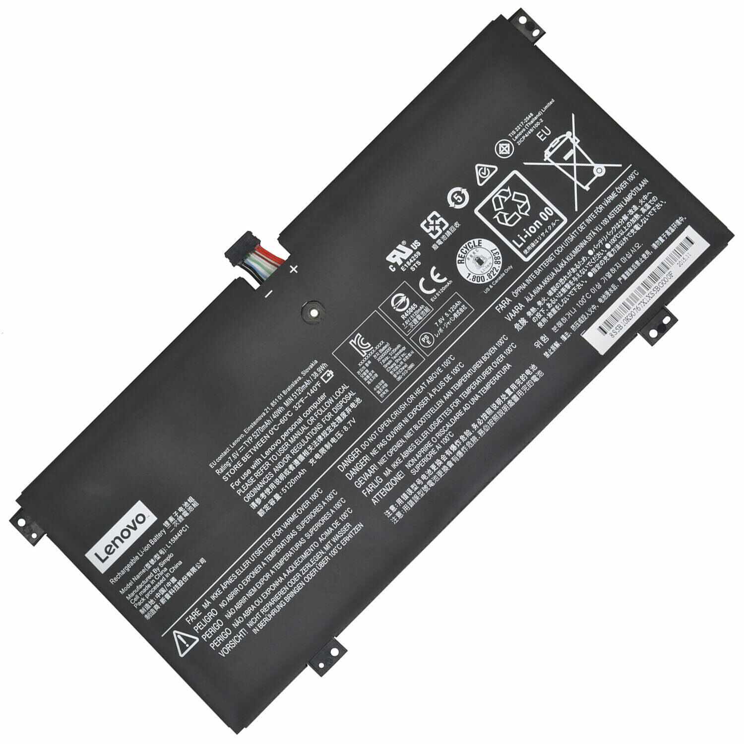 Genuine Battery L15M4PC1 L15L4PC1 For Lenovo Yoga 710-11IKB 710-11ISK Series New