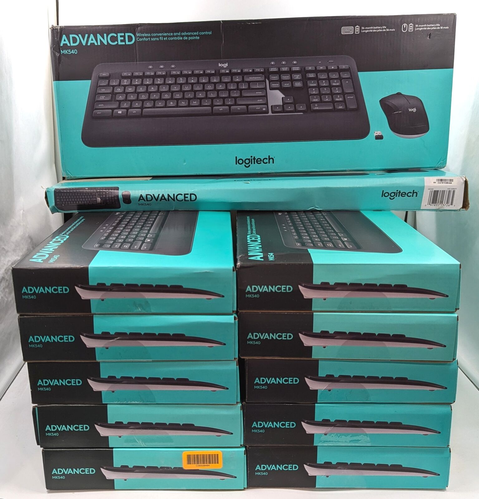 Logitech Advanced MK540 Wireless Full Keyboard/Mouse Combo 920-008671 Lot of 12