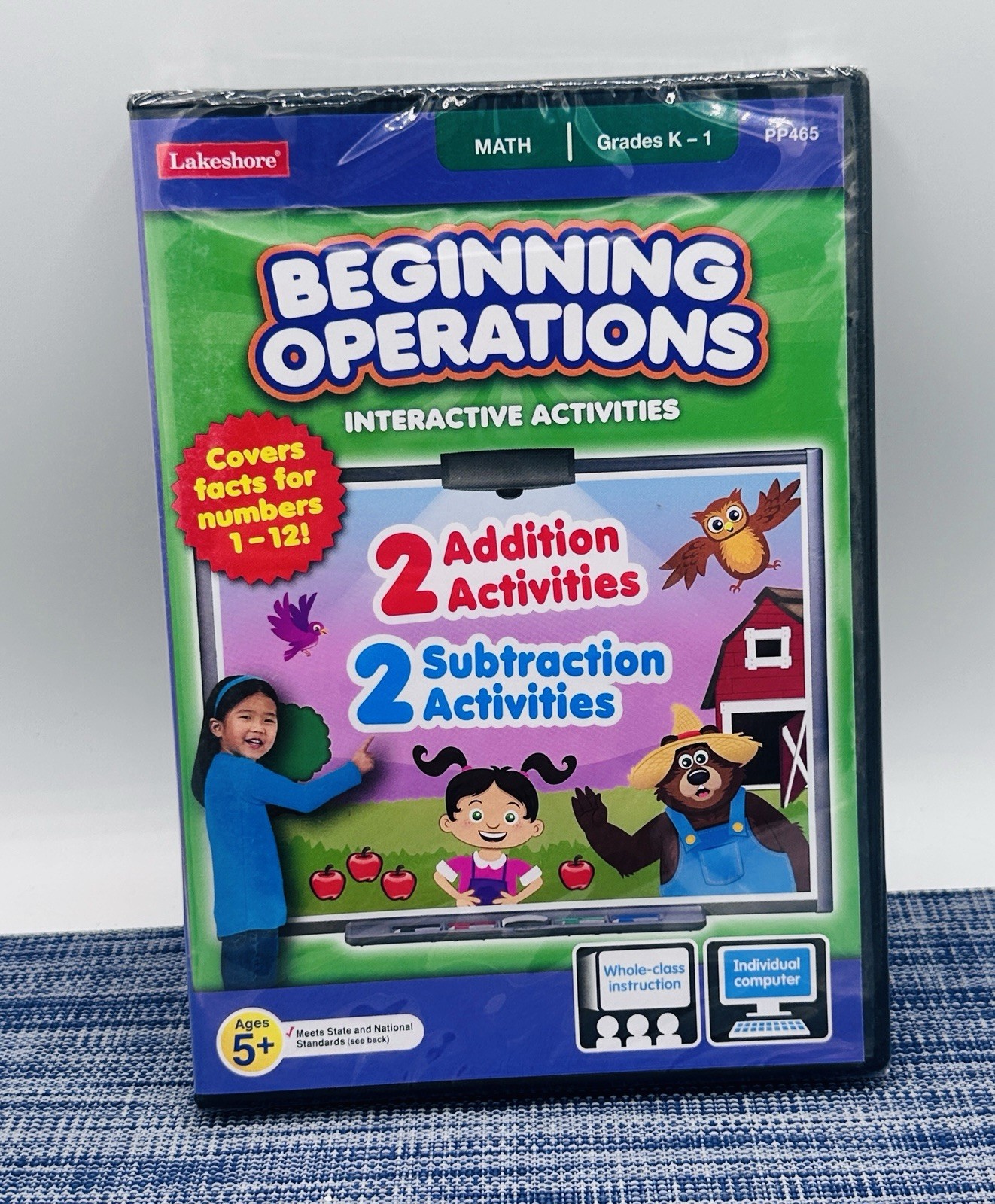 Lakeshore Beginning Operations Adventures Interactive Math CD-Rom Grade K 1