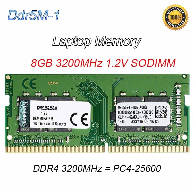 Kingston 8GB SODIMM DDR4 3200MHz PC4-25600 Laptop NB Memory RAM KVR32S22S8/8 RAM