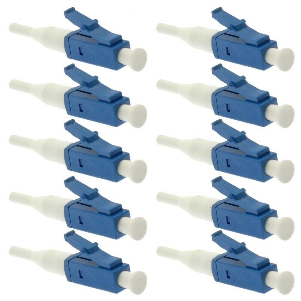 10 Pcs LC UPC Simplex 0.9mm Single Mode Fiber Optic Optical Connector Adapter