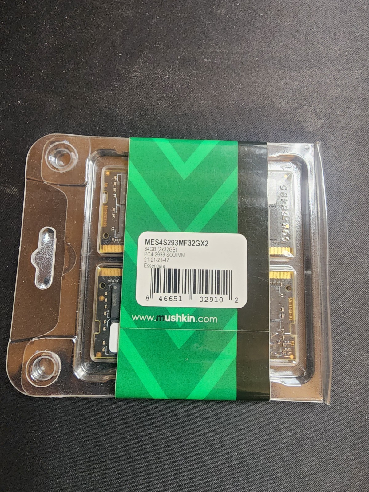 Mushkin Enhanced Essentials 64GB (2x32GB) DDR4 SO-DIMM 2933MHz MES4S293MF32GX2