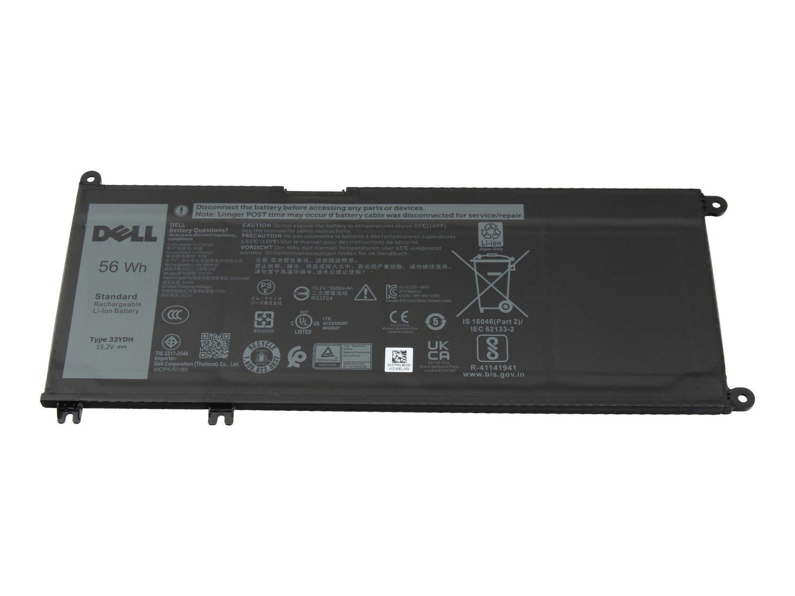 Dell O33YDH Battery 56Wh Genuine 3,600mAh ~D~