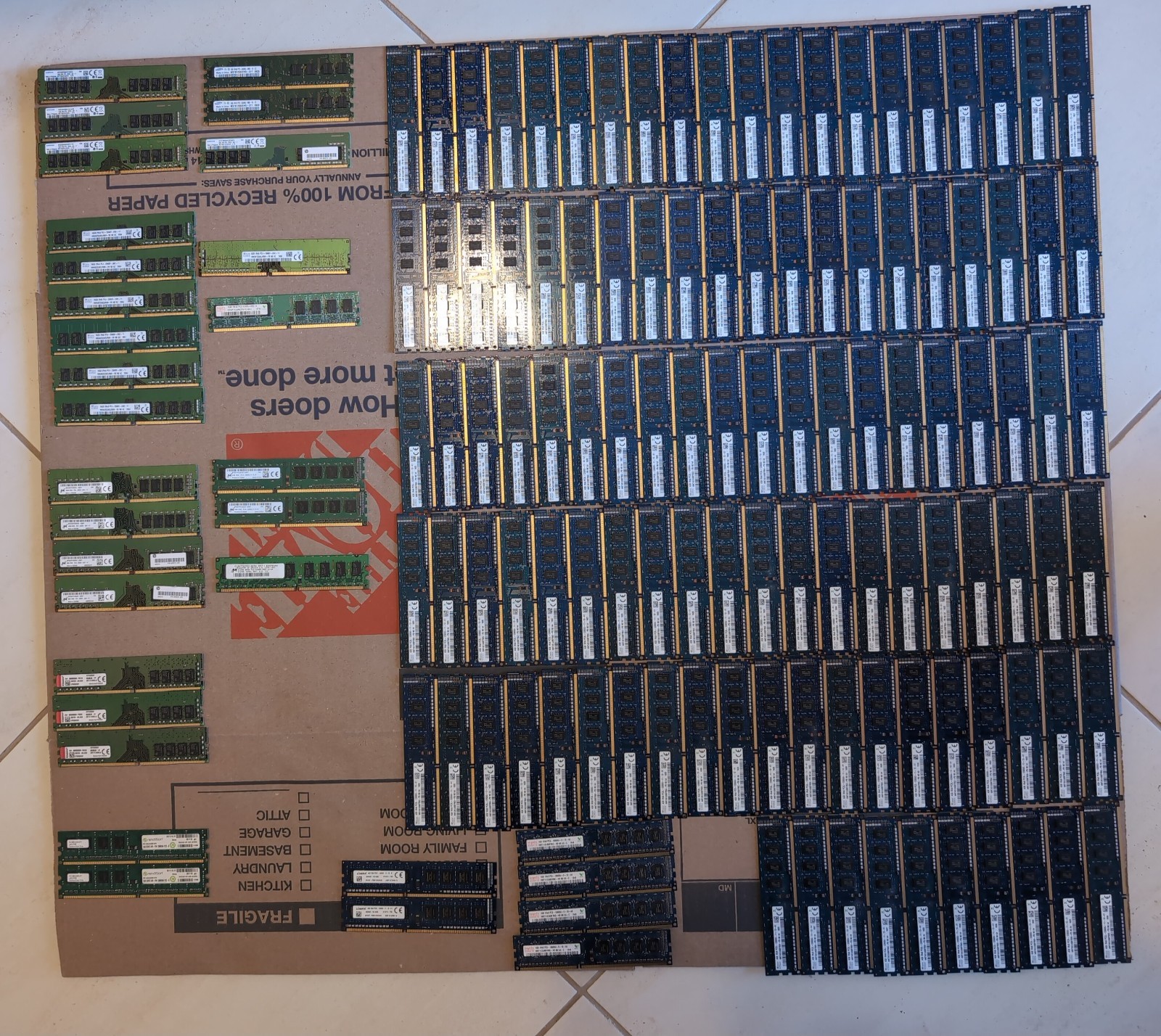Lot of 141 Mixed DDR2 DDR3 DDR3L DDR4 Desktop RAM Memory Sticks 512MB–16GB