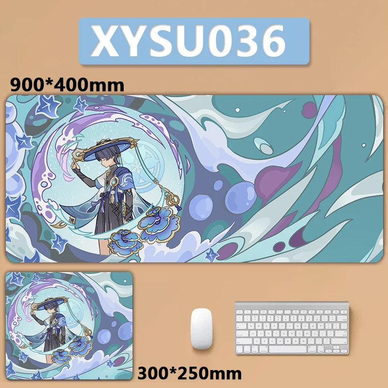 Genshin Impact XXL Gaming Mouse Pad Furina Raiden Wanderer Desk Mat