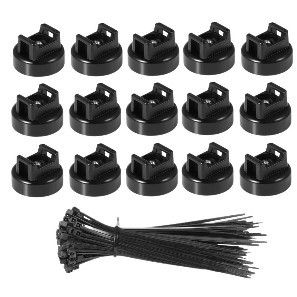 New Magnetic Cable Zip Tie Mounting Bases Suction Cup Hook Fixing Clips Holder