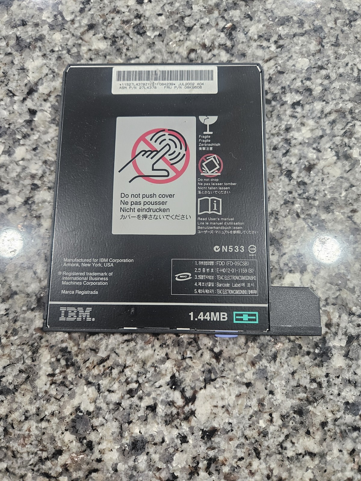 GENUINE IBM 1.44 MB FLOPPY DRIVE 05K9204 FRU 05K9206  