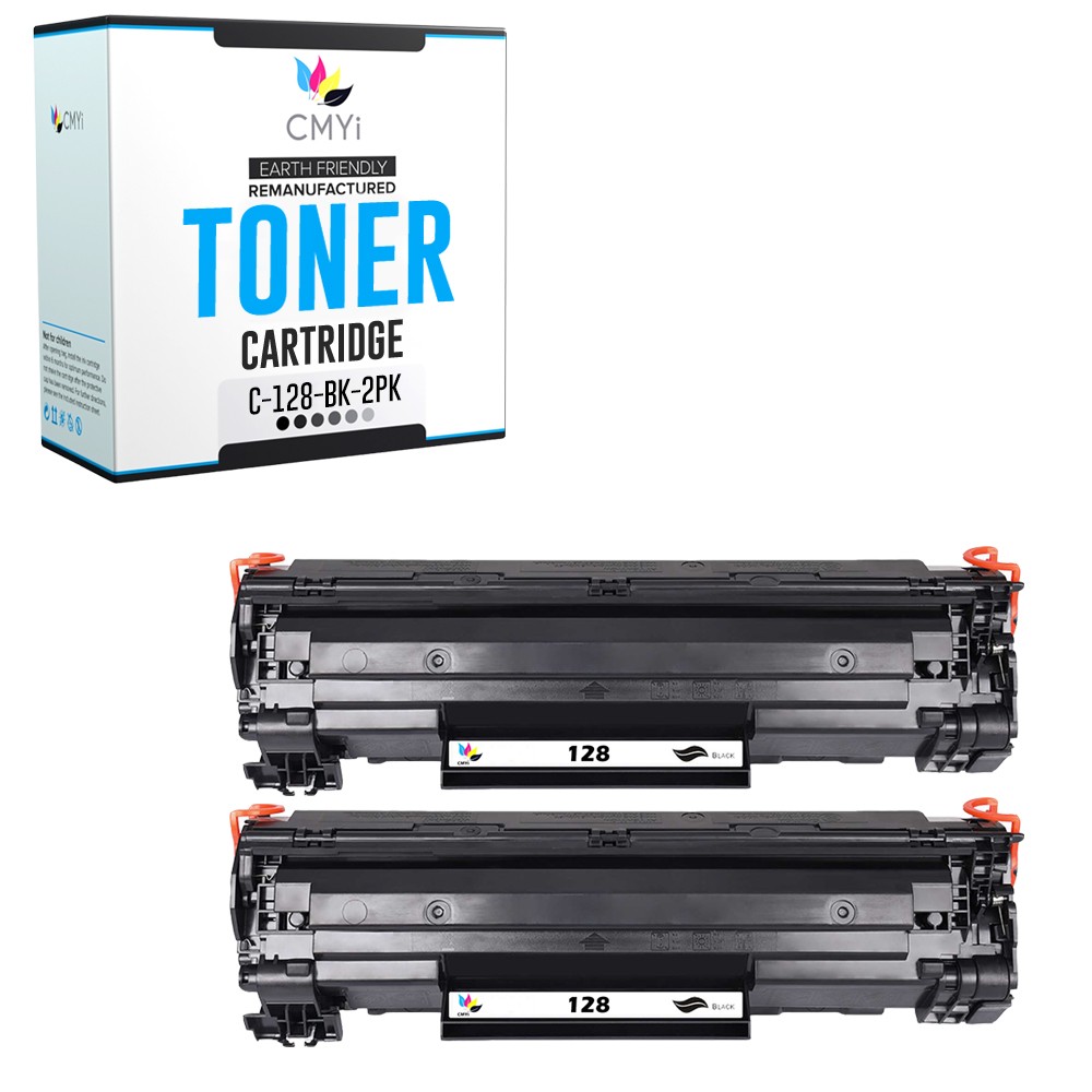 2-Pack Replacement CMYi 128 Black Toner Cartridges for Canon imageCLASS MF4412