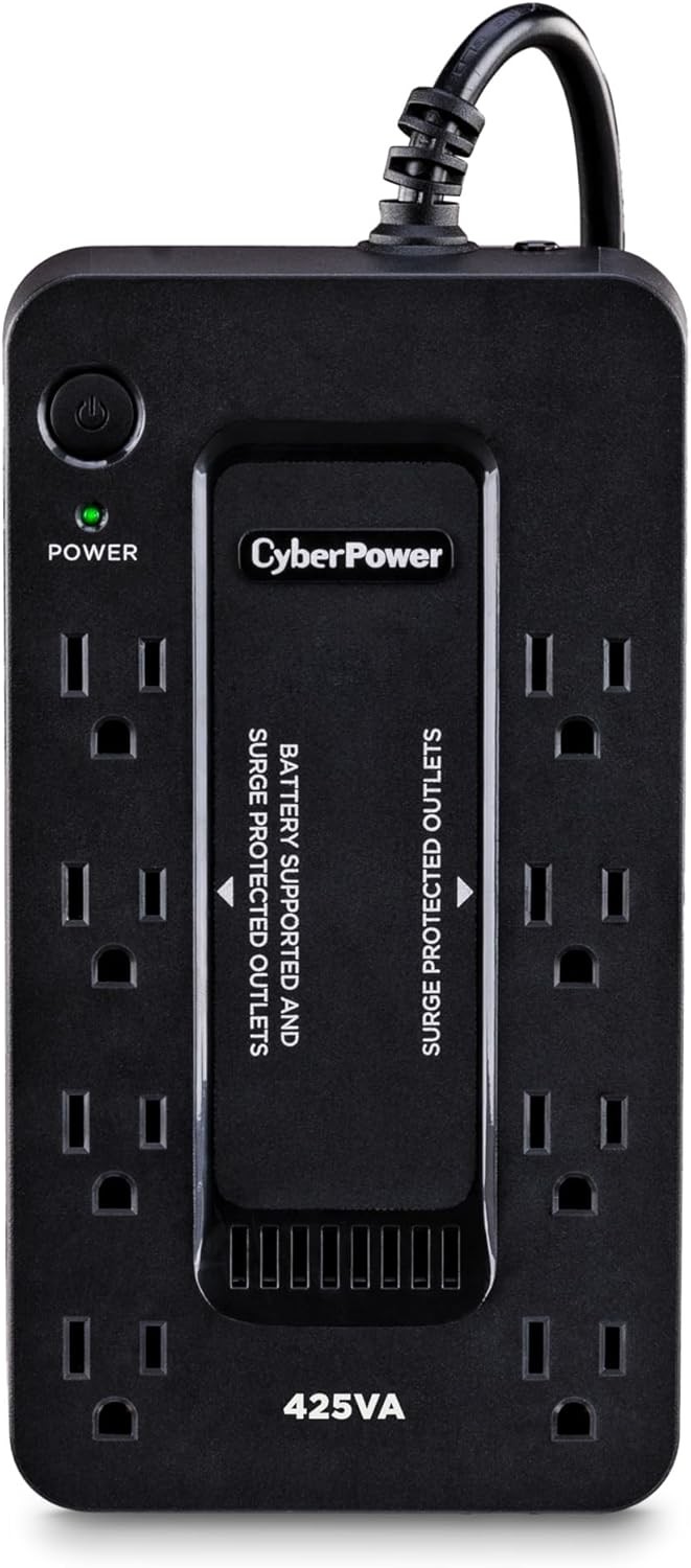 CyberPower ST425 UPS Battery Backup 425VA 8 Outlets Compact