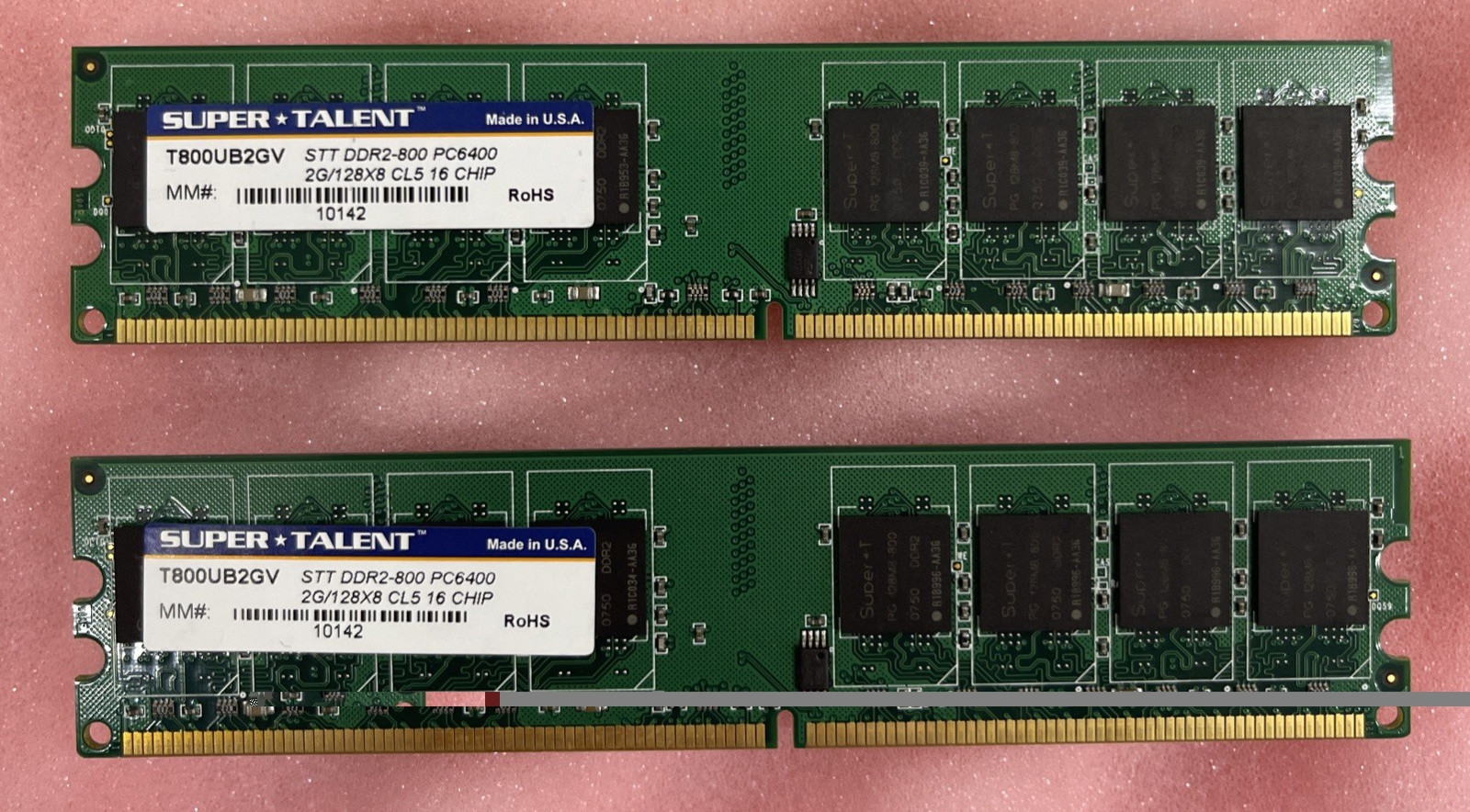 Super Talent 4GB 2x2GB DDR2-800 PC2-6400 T800UB2GV Desktop RAM UNTESTED
